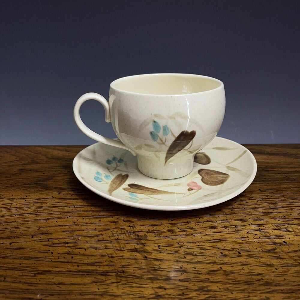 Vintage Red Wing Coffee Tea Cup & Saucer Random Harvest Atomic MCM USA